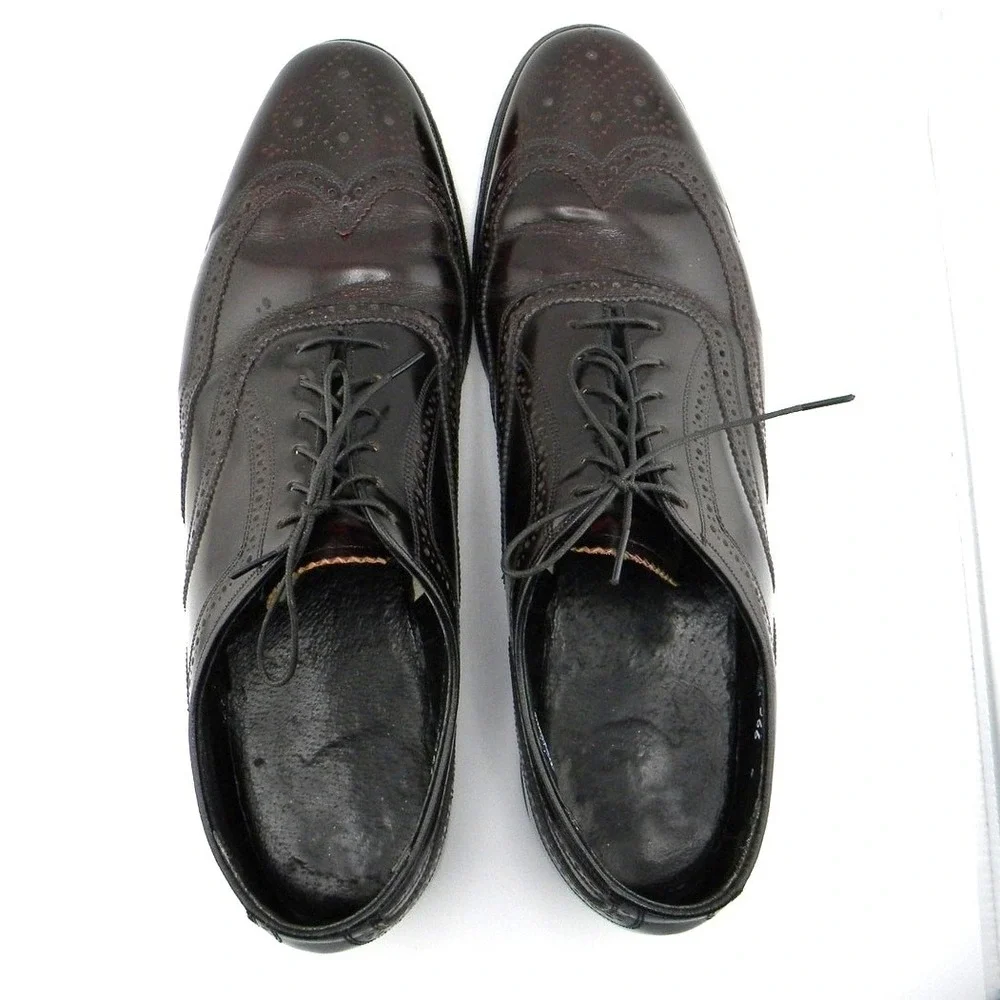 Florsheim Imperial Men's Burgundy Leather Wingtip Oxford‎ Dress Shoes Size 11 B